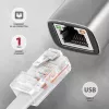 Axagon ADE-TXCA USB-C + USB-A 3.2 Gen 1 - Gigabit Ethernet Adapter, Asix AX88179