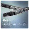 Axagon HMC-5H8K USB 5Gbps Hub 2x USB-A USB-C HDMI 8k/30Hz PD 100W Kabel USB-C Kabelgebunden USB 3.2 Gen 1 (3.1 Gen 1) Typ-C Grau