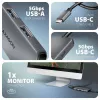 Axagon HMC-5H8K USB 5Gbps Hub 2x USB-A USB-C HDMI 8k/30Hz PD 100W Kabel USB-C Kabelgebunden USB 3.2 Gen 1 (3.1 Gen 1) Typ-C Grau