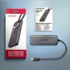 Axagon HMC-5H8K USB 5Gbps Hub 2x USB-A USB-C HDMI 8k/30Hz PD 100W Kabel USB-C Kabelgebunden USB 3.2 Gen 1 (3.1 Gen 1) Typ-C Grau
