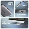Axagon HMC-5HL USB 5Gbps Hub, 2x USB-A, HDMI 4K/60Hz, RJ-45, PD 100W, 20cm USB-C Kabel