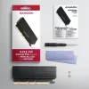 Axagon PCEM2-XS PCIe x16 - M.2 NVMe M-Key-Adapter, mit passivem Alu-Kühlkörper