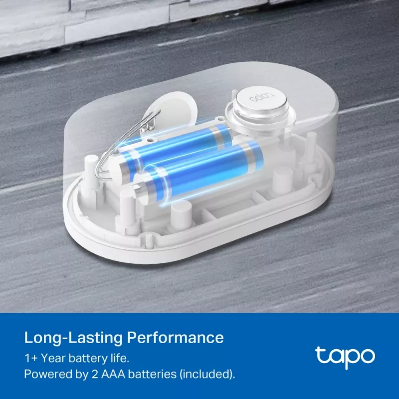 Wasserlecksensor TP-Link Tapo T300 Wi‑Fi, einstellbarer Alarm 90 dB, IP67, Batterie (2×AAA), benötigt Hub
