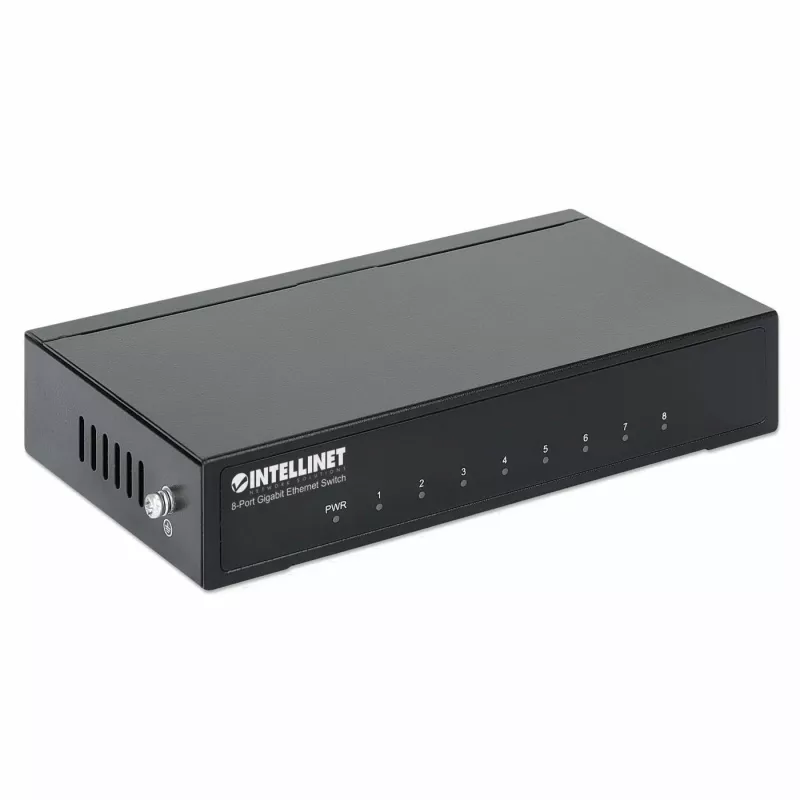 Intellinet 8-Port Gigabit Ethernet Switch, Desktop-Größe, Metallgehäuse, IEEE 802.3az (Energy Efficient Ethernet)