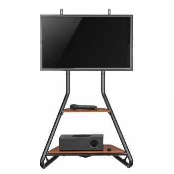 TV-Ständer MACLEAN MC-455 freistehend Holz Halter für Fernseher bis VESA 600x400
