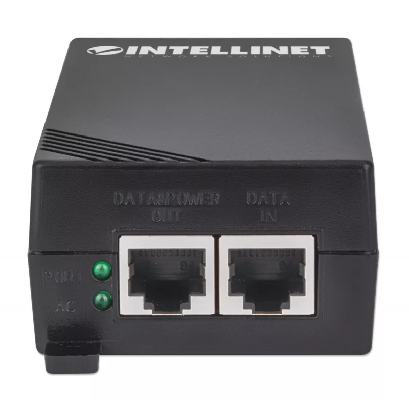 Intellinet Gigabit High-Power PoE+ Injector, 1 x 30 W Port, IEEE 802.3at/af-konform, Kunststoffgehäuse