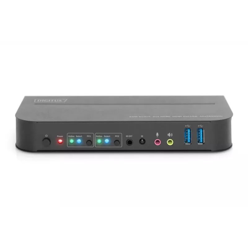 DIGITUS KVM-Switch - 2x1 HDMI, HDMI Out, USB, 4Kx2K@60Hz