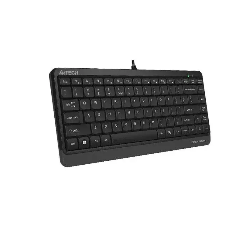 Kabelgebundene USB-Tastatur A4Tech FStyler FK11 – kompaktes Standard-Layout, Englisch, 12 Hotkeys, Handgelenkauflage, 1,5 m Kabel