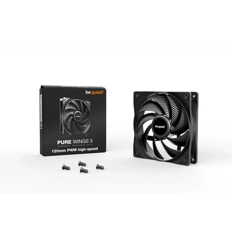 be quiet! Pure Wings 3 120mm PWM High-Speed Gehäuselüfter 12 cm Schwarz 1 Stk.