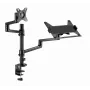 Monitorhalterung GEMBIRD MA-DA-04 für 2 Displays bis 32 Zoll, Klemme/Tischdurchführung, Gasfeder-Höhenverstellung, VESA 75x75–100x100, max. 16 kg