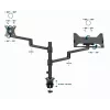 Gembird MA-DA-04 verstellbare Tischhalterung mit Monitorarm und Notebook-Ablage, 17–32 Zoll