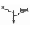 Gembird MA-DA-04 verstellbare Tischhalterung mit Monitorarm und Notebook-Ablage, 17–32 Zoll