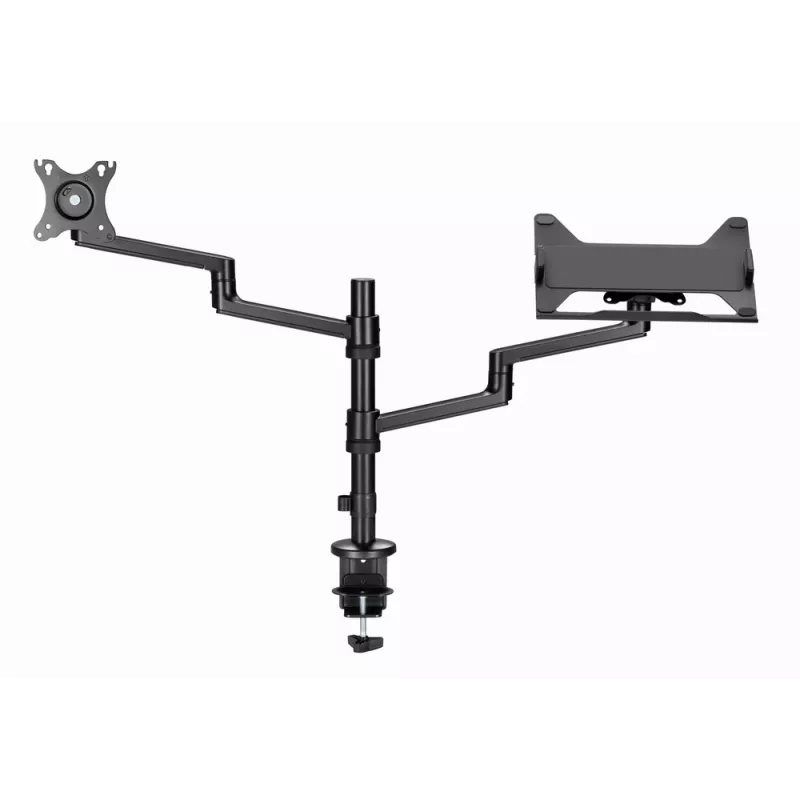 Gembird MA-DA-04 verstellbare Tischhalterung mit Monitorarm und Notebook-Ablage, 17–32 Zoll