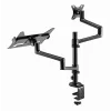 Gembird MA-DA-04 verstellbare Tischhalterung mit Monitorarm und Notebook-Ablage, 17–32 Zoll