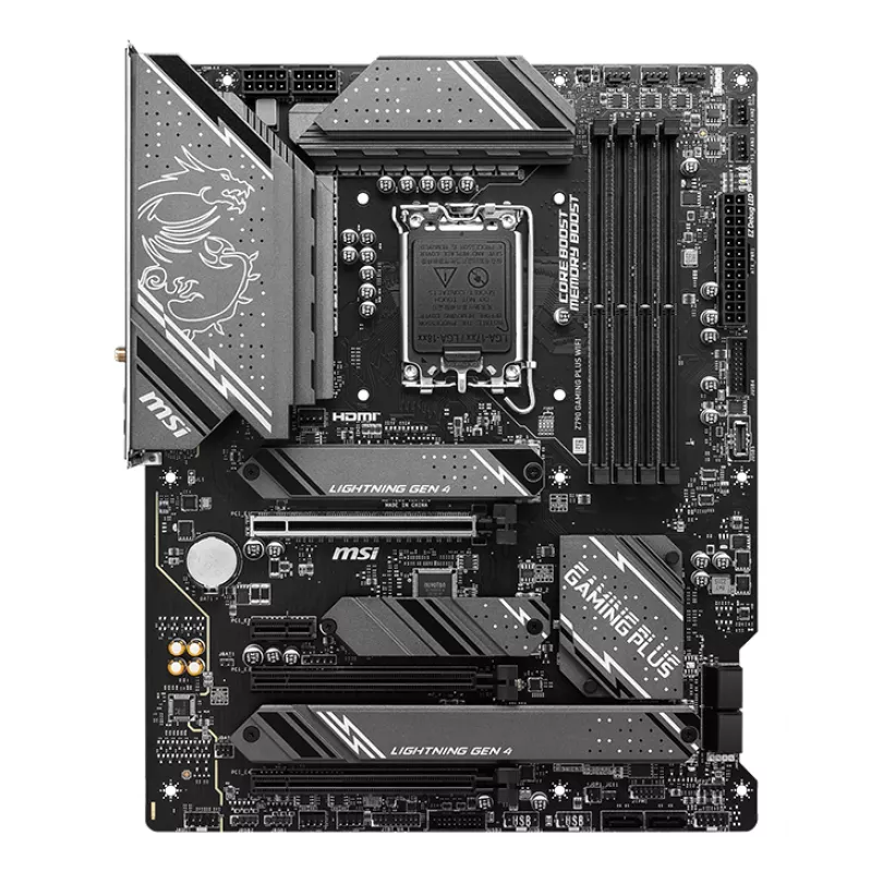 Motherboard MSI Z790 GAMING PLUS WIFI — Intel Z790, LGA 1700 ATX, DDR5, 4x M.2, 2,5Gb LAN, Wi‑Fi 6, BT 5.3