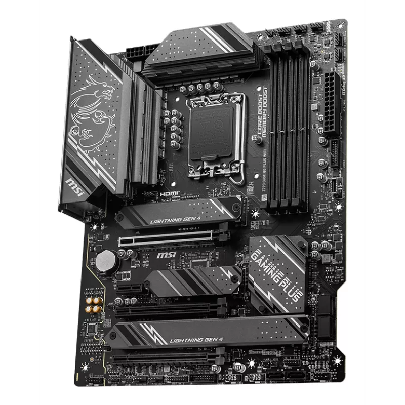 Motherboard MSI Z790 GAMING PLUS WIFI — Intel Z790, LGA 1700 ATX, DDR5, 4x M.2, 2,5Gb LAN, Wi‑Fi 6, BT 5.3