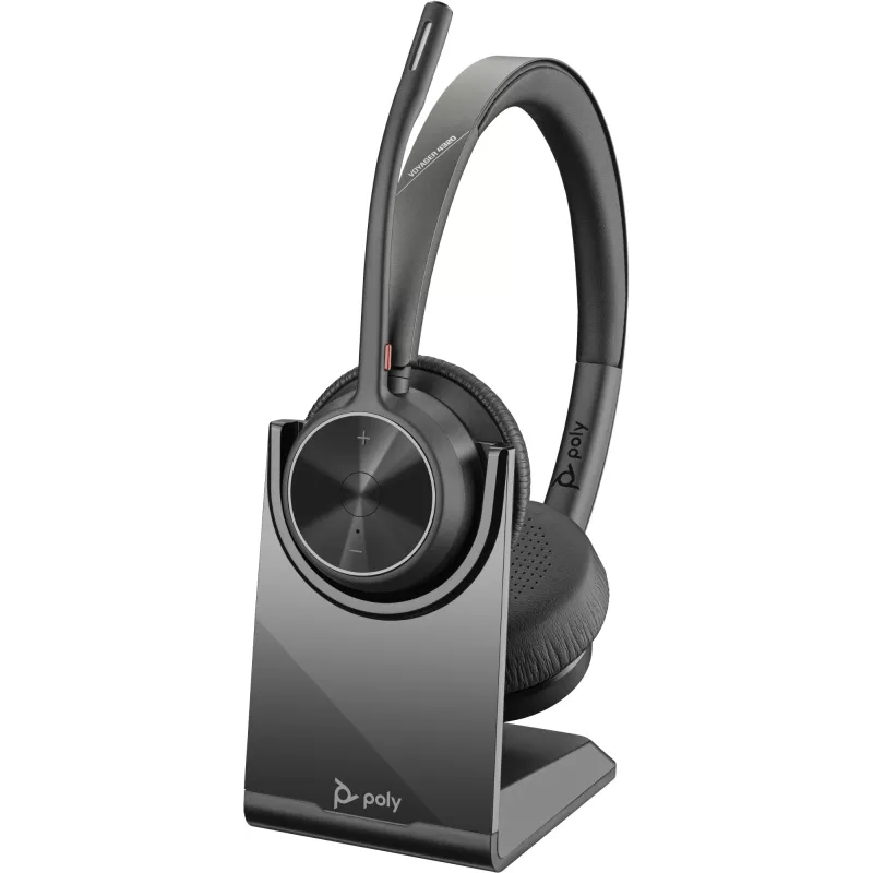 HP Poly Voyager 4320 UC Stereo USB-A Headset +BT700 USB-A Adapter +Ladestation