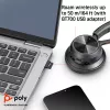 HP Poly Voyager 4320 UC Stereo USB-A Headset +BT700 USB-A Adapter +Ladestation