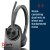 HP Poly Voyager 4320 UC Stereo USB-A Headset +BT700 USB-A Adapter +Ladestation