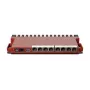 Kabelgebundener Router MikroTik L009UiGS-RM — 8x RJ-45, 2,5 Gigabit Ethernet, 1x SFP, 1x USB, 800 MHz CPU, 512 MB RAM, rot