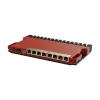 Kabelgebundener Router MikroTik L009UiGS-RM — 8x RJ-45, 2,5 Gigabit Ethernet, 1x SFP, 1x USB, 800 MHz CPU, 512 MB RAM, rot
