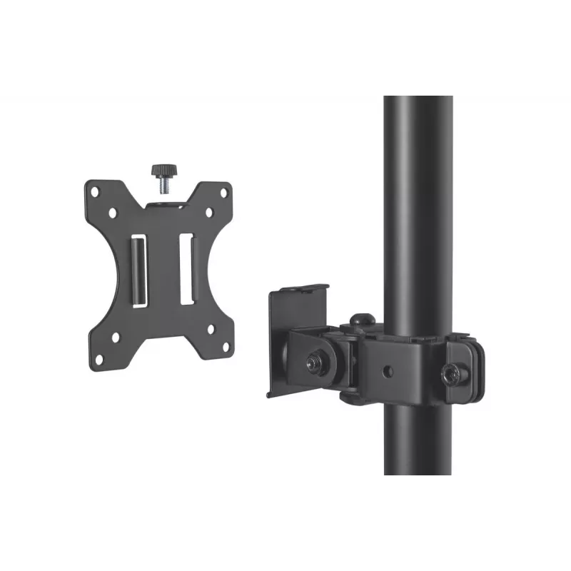 DIGITUS Monitor-Halterung vertikal 17–32 Zoll, max. 8 kg pro Monitor, Tischklemme oder Tischdurchführung