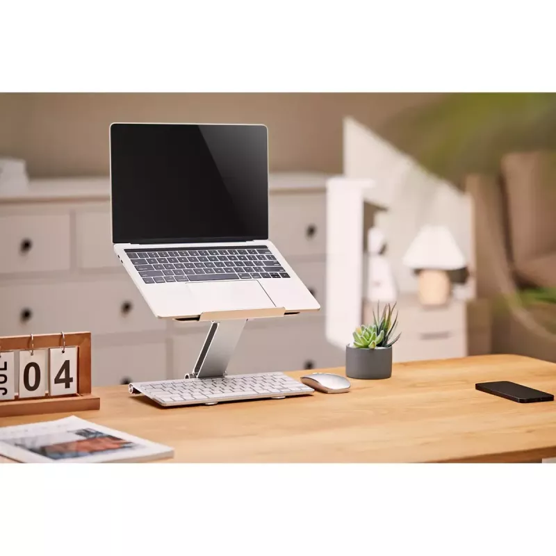 Laptop Ständer Gembird NBS-D1-03 Silber Aluminium für bis zu 39,6 cm (15,6 Zoll), faltbar, Höhe 60 mm, max. Traglast 5 kg