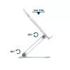 Laptop Ständer Gembird NBS-D1-03 Silber Aluminium für bis zu 39,6 cm (15,6 Zoll), faltbar, Höhe 60 mm, max. Traglast 5 kg