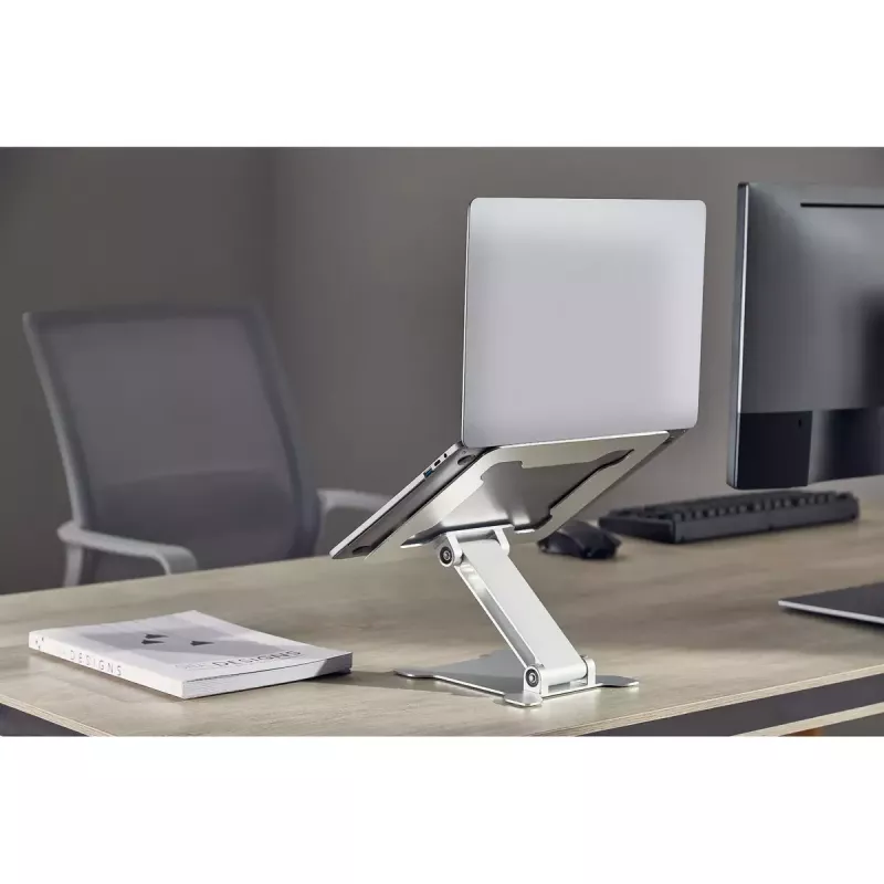 Laptop Ständer Gembird NBS-D1-03 Silber Aluminium für bis zu 39,6 cm (15,6 Zoll), faltbar, Höhe 60 mm, max. Traglast 5 kg