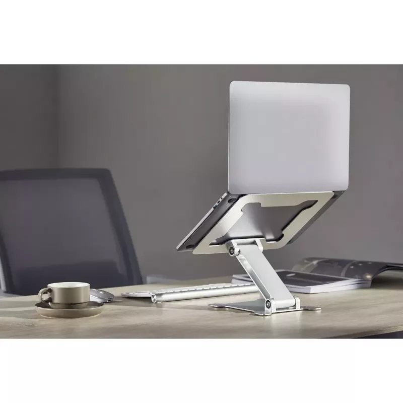 Laptop Ständer Gembird NBS-D1-03 Silber Aluminium für bis zu 39,6 cm (15,6 Zoll), faltbar, Höhe 60 mm, max. Traglast 5 kg