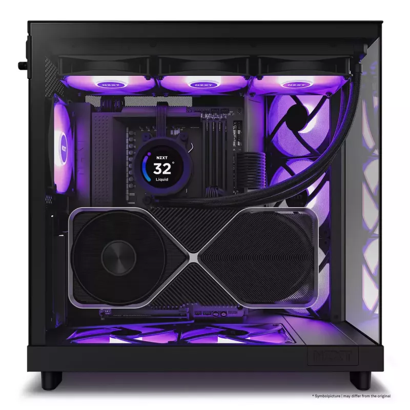 PC-Gehäuse NZXT H6 Air Flow Midi Tower Schwarz