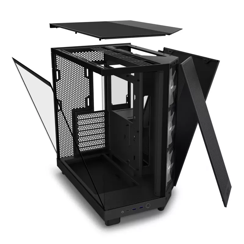 PC-Gehäuse NZXT H6 Air Flow Midi Tower Schwarz