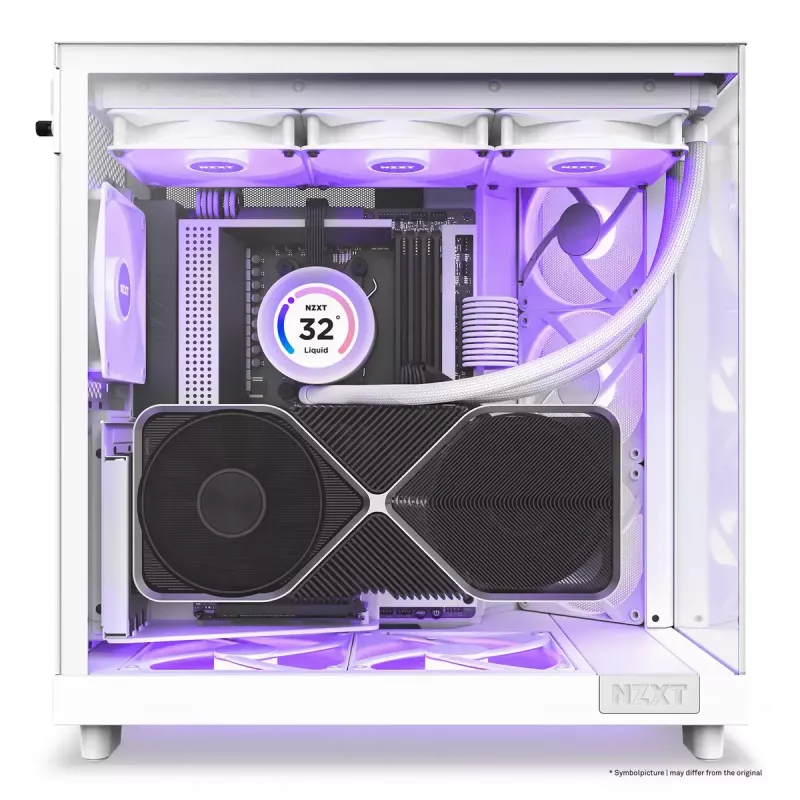 PC-Gehäuse NZXT H6 Air Flow Midi Tower Weiß