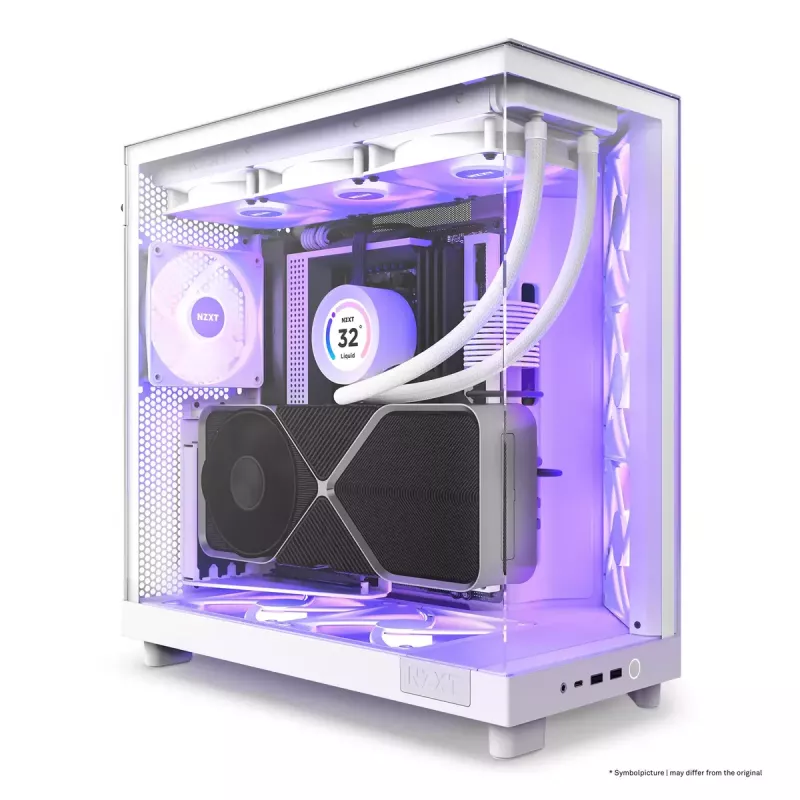 PC-Gehäuse NZXT H6 Air Flow Midi Tower Weiß