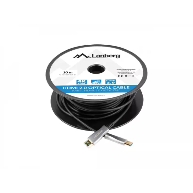 LANBERG HDMI-Kabel M/m V2.0 Optical Aoc - 10m Schwarz