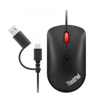 Lenovo 4Y51D20850 Maus Büro Beidhändig USB Typ-C Optisch 2400 DPI