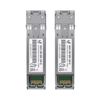 Netzwerk-Transceiver-Modul UBIQUITI UACC-OM-MM-10G-D-2, 10 Gbit/s, Multimode 850 nm, LC, 2er-Pack