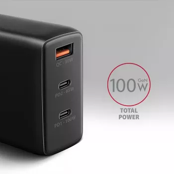 Axagon ACU-DPQ100 PD3.0 & QC 4+ THREE OUTPUTS Wandladegerät 100W