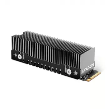 Axagon CLR-M2XT passiver Aluminiumkühler für ein- und doppelseitige M.2 SSDs Größe 2280, Höhe 24 mm