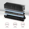 Axagon CLR-M2XT passiver Aluminiumkühler für ein- und doppelseitige M.2 SSDs Größe 2280, Höhe 24 mm