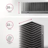 Axagon CLR-M2XT passiver Aluminiumkühler für ein- und doppelseitige M.2 SSDs Größe 2280, Höhe 24 mm