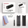 Axagon CLR-M2XT passiver Aluminiumkühler für ein- und doppelseitige M.2 SSDs Größe 2280, Höhe 24 mm