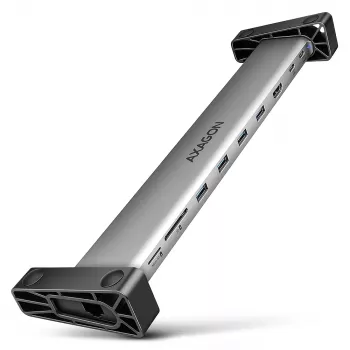 Axagon HMC-10HLS, USB 5Gbps Hub, 4x USB-A, HDMI 4k/60Hz, RJ-45, SD/microSD, PD 100W