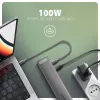 Axagon HMC-10HLS, USB 5Gbps Hub, 4x USB-A, HDMI 4k/60Hz, RJ-45, SD/microSD, PD 100W