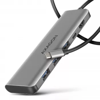 Axagon HMC-5H USB 5Gbps Hub, 3x USB-A, HDMI 4K/30Hz, PD 100W, 100cm USB-C-Kabel