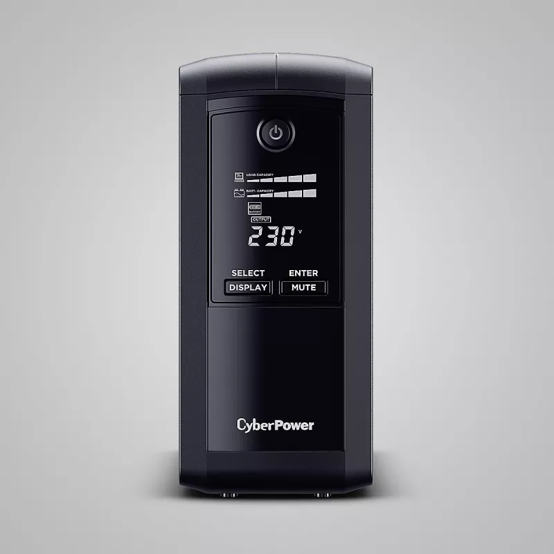 Unterbrechungsfreie Stromversorgung CYBERPOWER VP700ELCD-FR 0,7 kVA (390 W), Line-Interactive, 4 Typ-E-Ausgänge, LCD, USB, RS-232