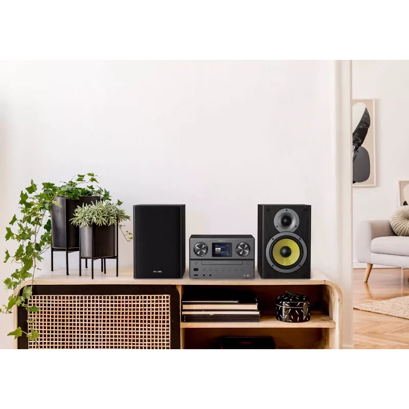 Philips TAM8905 Musiksystem mit Internetradio, DAB+, Bluetooth, CD, USB und Spotify Connect