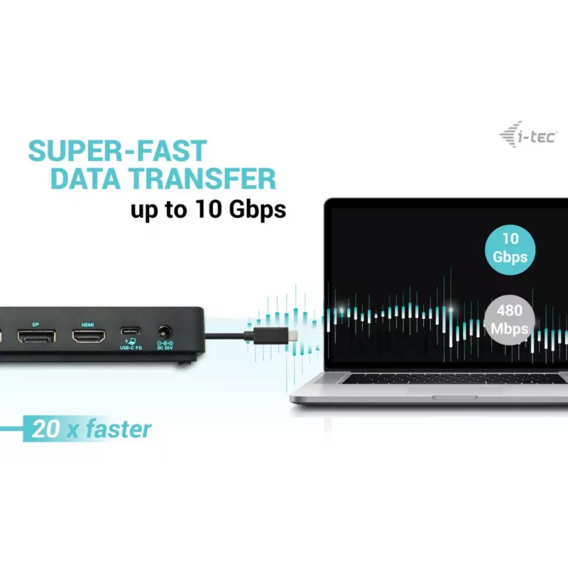 i-tec USB-C Triple Display Docking Station Gen 2 Pro + Power Delivery 100W