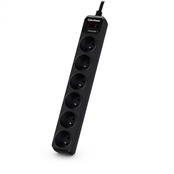 CyberPower Tracer III B0620SC0-FR Überspannungsschutz Schwarz 6 AC-Ausgänge 200 - 250 V 1,8 m
