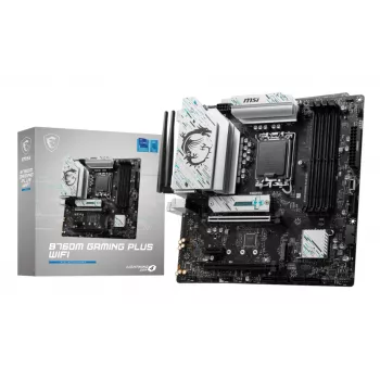 Motherboard MSI B760M GAMING PLUS WIFI – Intel B760, LGA 1700, micro ATX, DDR5, 4 DIMM, Wi‑Fi 6E, 2.5Gb LAN